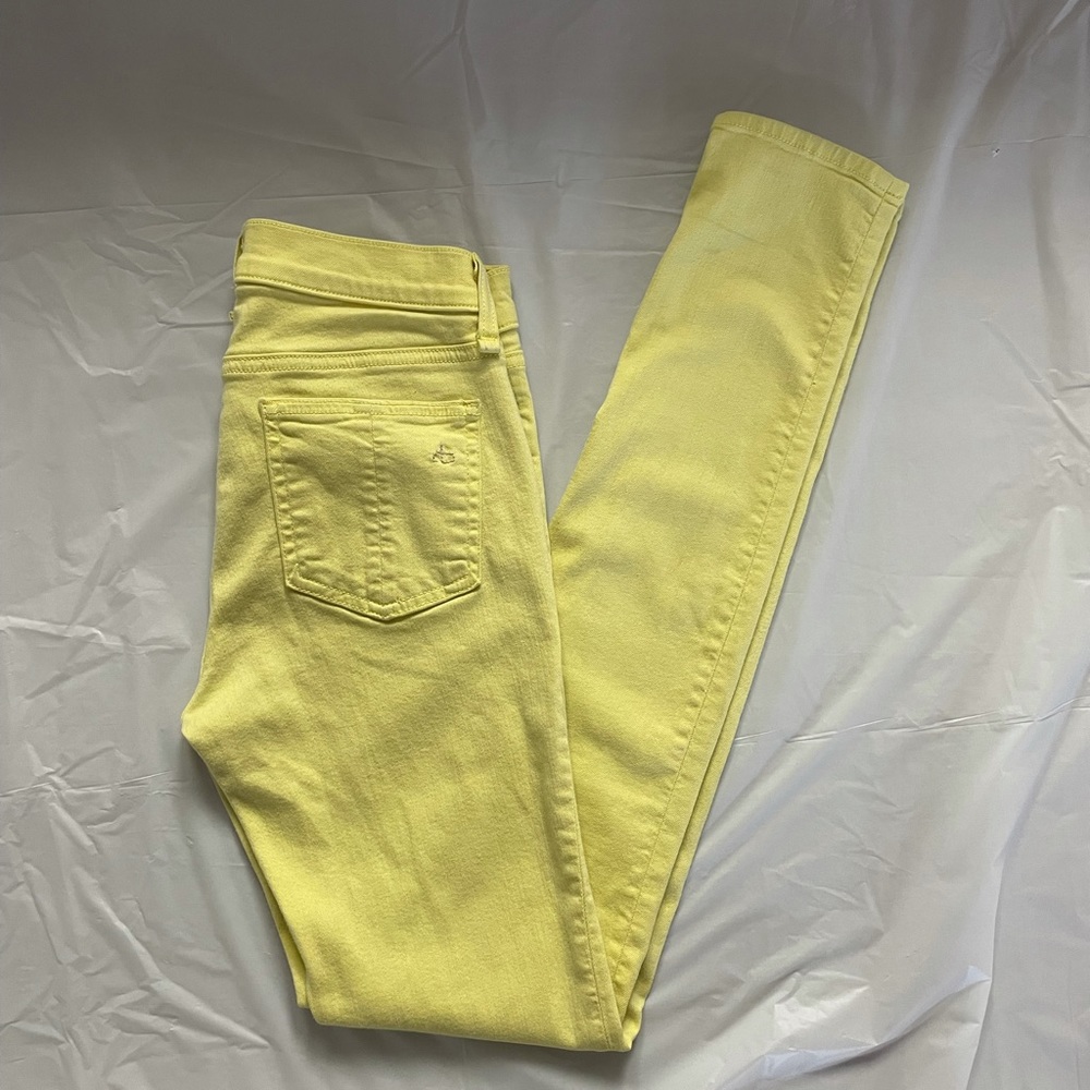 Rag & Bone Lemon Yellow Skinny Jeans - Picture 2 of 15